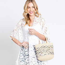 Mixed Color Straw Bag