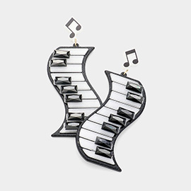 Resin Keyboard Music Dangle Earrings