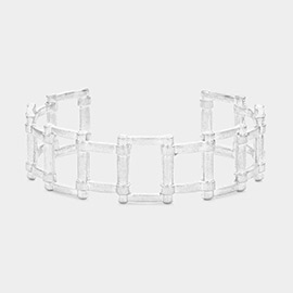 Metal Open Square Cuff Bracelet