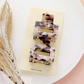 2PCS - Celluloid Acetate Small Square Hair Claw Clips