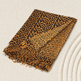 Leopard Print Pashmina Scarf Shawl