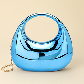 Metallic Acrylic Crescent Handbag
