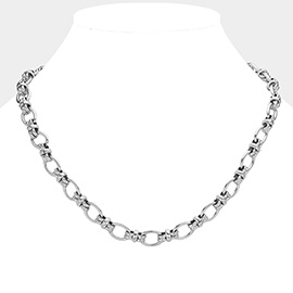 Stainless Steel Chunky Hardware Chain Necklace