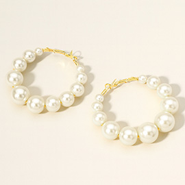 Pearl Hoop Earrings