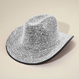 Bling Studded Fedora Hat