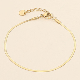 SECRET BOX_Stainless Steel Herringbone Chain Bracelet