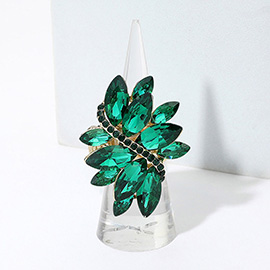 Marquise Crystal Cluster Stretch Ring