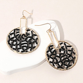 Faceted Beaded Door Knocker Dangle Earrings