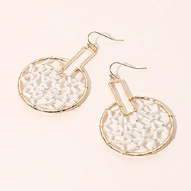 Faceted Beaded Door Knocker Dangle Earrings