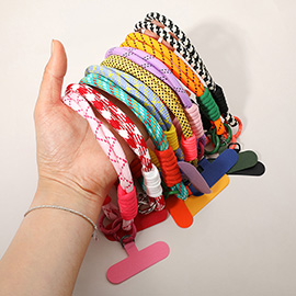 Candy Color Double Loop Phone Wrist Strap / Keychain