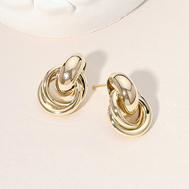 18K Gold Dipped Mini Door Knocker Earrings