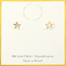 18K Gold Filled Hypoallergenic Star Stud Earrings