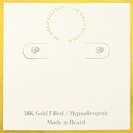 18K Gold Filled Hypoallergenic Pearl Stud Earrings