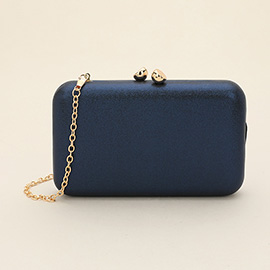 Plain Shimmer Evening Clutch Bag / Crossbody Bag