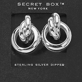 SECRET BOX_Sterling Silver Dipped Door Knocker Earrings