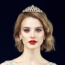 Teardrop Stone Pointed Princess Tiara
