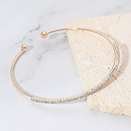 CZ Stone Paved Bar Evening Cuff Bracelet