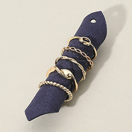 5PCS - Metal Stackable Rings