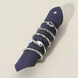 5PCS - Metal Stackable Rings