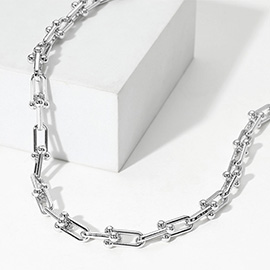 14k Gold Plated Hardware Link Chain Necklace