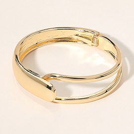 Metal Hinged Bangle Bracelet