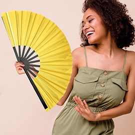 Plain Folding Line Dance Hand Fan