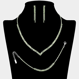Rhinestone Paved Jewelry Set