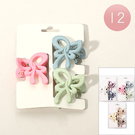 12PCS - Small Butterfly Bow Hair Claw Clip Set