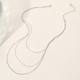 Secret Box_Triple Layered Metal Necklace