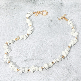 Semi Precious Natural Stone Beaded Necklace