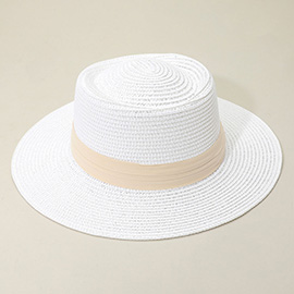 Ribbon Band Woven Panama Straw Hat