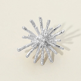 Textured Metal Starburst Stretch Ring