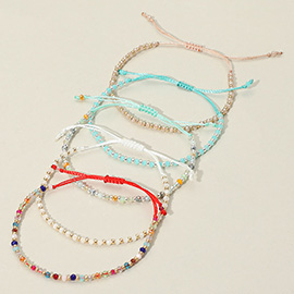 Faceted Seed Beaded Cinch Pull tie Bracelet