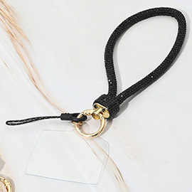 Bling Studded Phone Strap Keychain / Bag Charm
