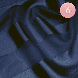 6PCS - Sheer Satin Striped Lightweight Scarf