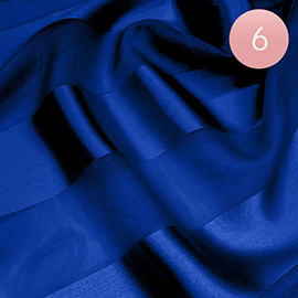 6PCS - Sheer Satin Striped Lightweight Scarf