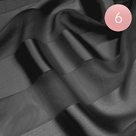 6PCS - Sheer Satin Striped Lightweight Scarf
