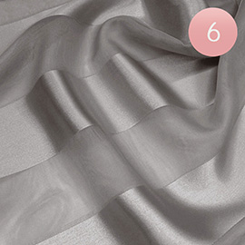 6PCS - Sheer Satin Striped Lightweight Scarf