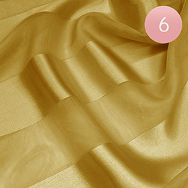6PCS - Sheer Satin Striped Lightweight Scarf