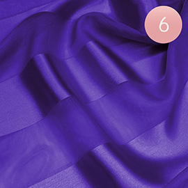 6PCS - Sheer Satin Striped Lightweight Scarf