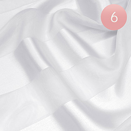 6PCS - Sheer Satin Striped Lightweight Scarf