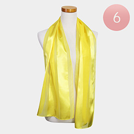 6PCS - Sheer Satin Striped Lightweight Scarf