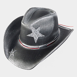 Glittered Star Western Cowboy Fedora Hat