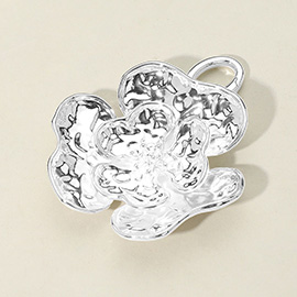 Textured Layered Floral Pendant Bag Charm