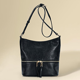 Faux Leather Crossbody Bag