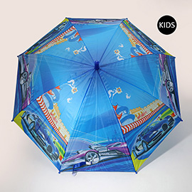 Kids Racing Car Printed Umbrella
