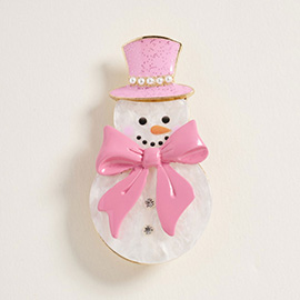Holiday Snowman Pin Brooch