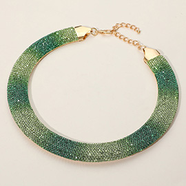 Rhinestone Paved Chunky Chain Necklace