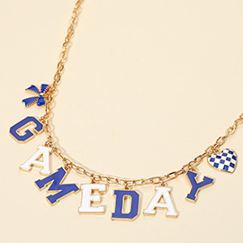 GAME DAY Letter Charm Station Necklace