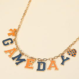 GAME DAY Letter Charm Station Necklace